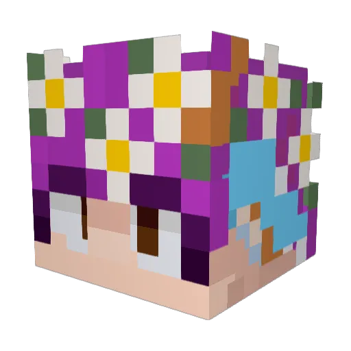 D33R_ Minecraft avatar head, 3D render