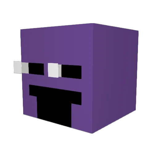 D33Z_N4TS Minecraft avatar head, 3D render