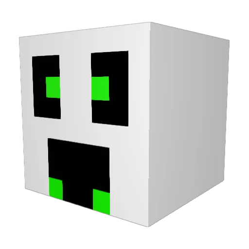 D342N Minecraft avatar head, 3D render