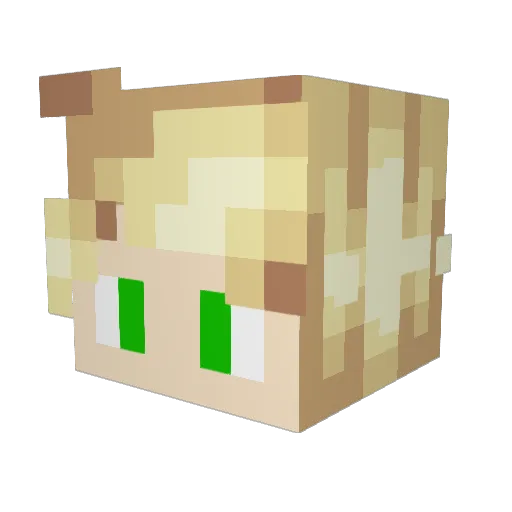 D34ragon Minecraft avatar head, 3D render