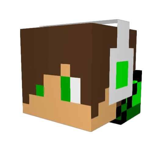 D3AD233 Minecraft avatar head, 3D render