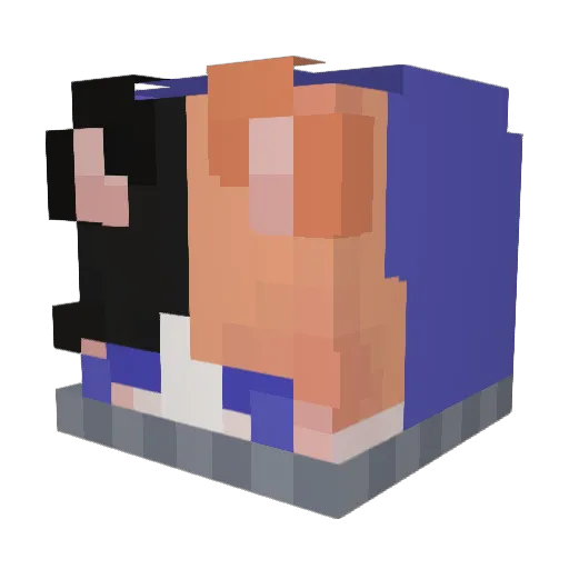 D3AD3CHO Minecraft avatar head, 3D render
