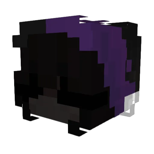 D3ADMVN_ Minecraft avatar head, 3D render