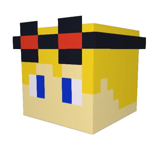 D3AN0QW3RT Minecraft avatar head, 3D render