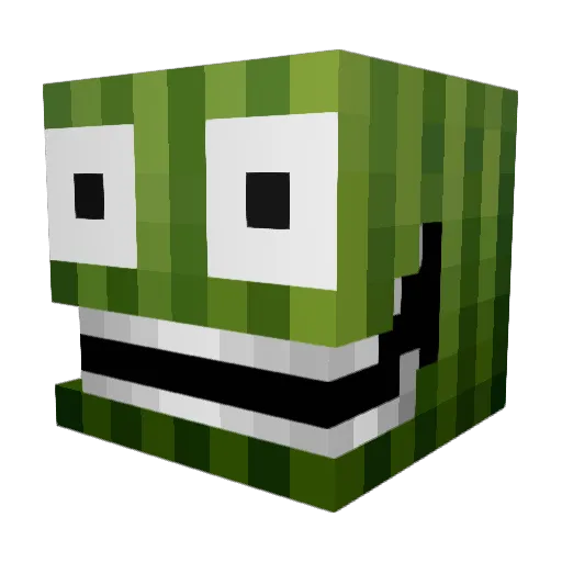 D3BU Minecraft avatar head, 3D render