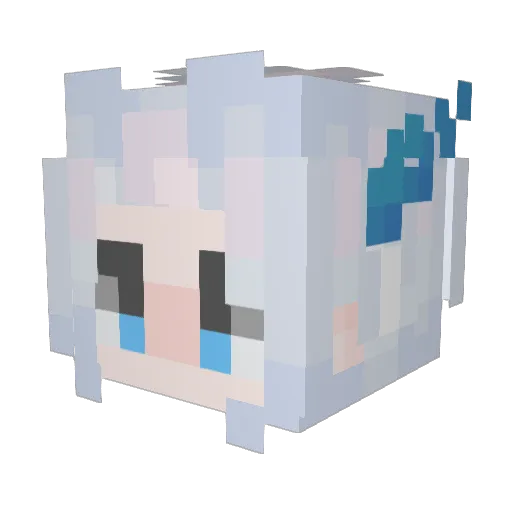 D3D302 Minecraft avatar head, 3D render