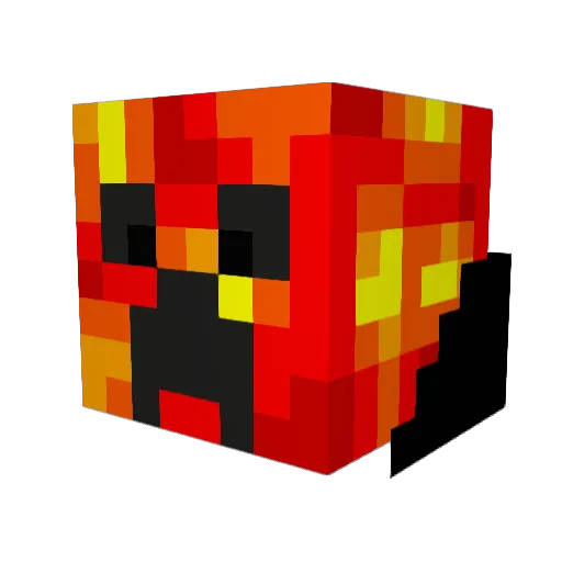 D3EK Minecraft avatar head, 3D render