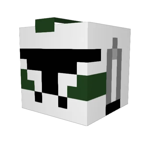 D3FUS3R Minecraft avatar head, 3D render