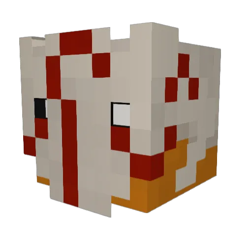 D3J4de Minecraft avatar head, 3D render