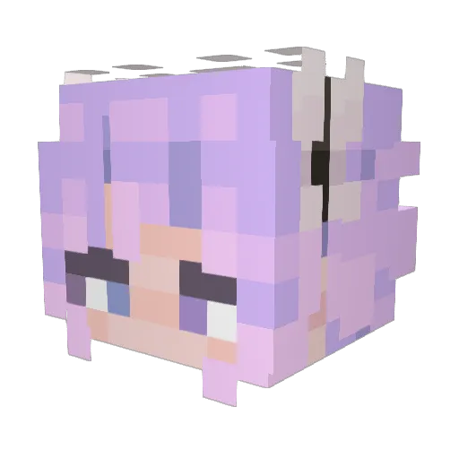 D3LN Minecraft avatar head, 3D render