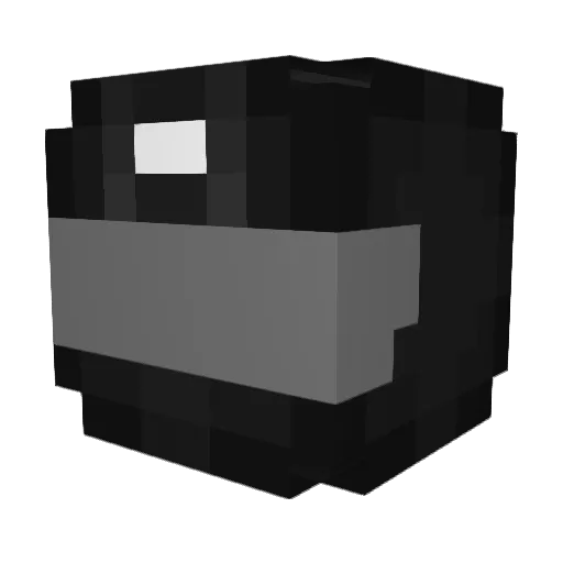 D3LTAV Minecraft avatar head, 3D render