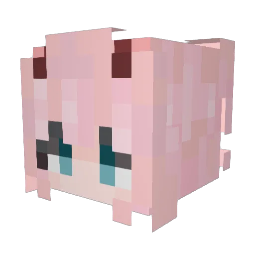 D3M0NR1PP3R Minecraft avatar head, 3D render