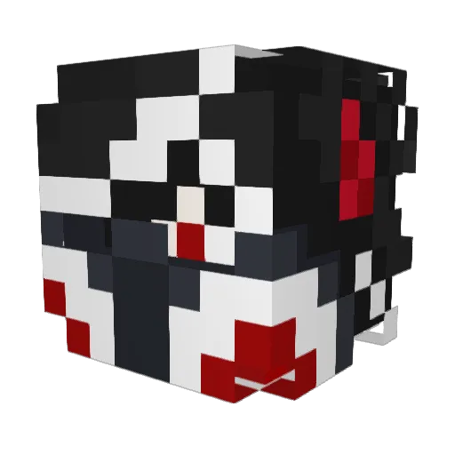 D3MON1X_ Minecraft avatar head, 3D render