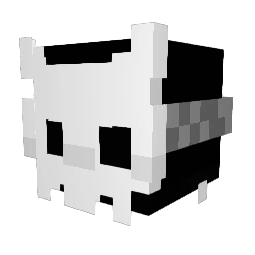 D3MO_26 Minecraft avatar head, 3D render