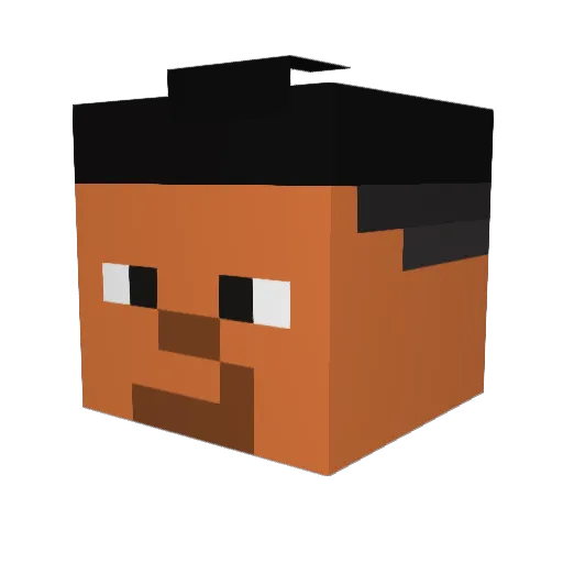 D3N0303 Minecraft avatar head, 3D render