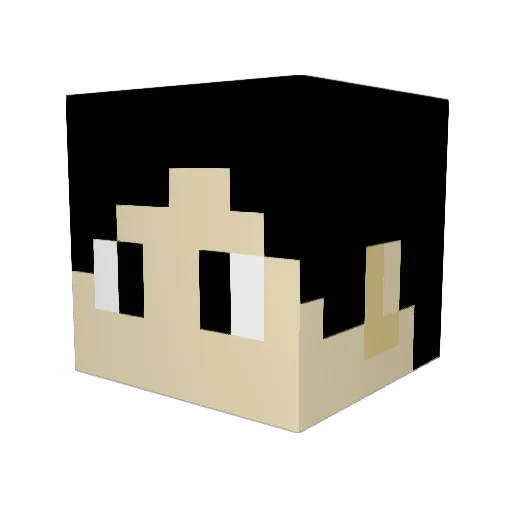 D3N1AL Minecraft avatar head, 3D render