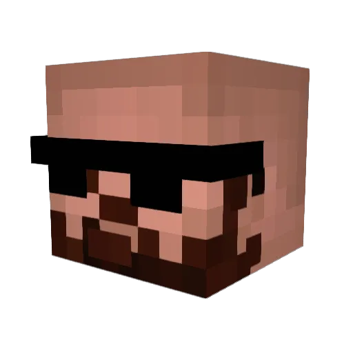 D3NZYGT Minecraft avatar head, 3D render