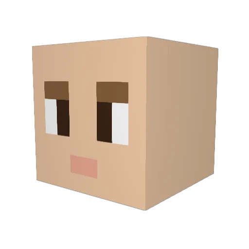 D3Paoli Minecraft avatar head, 3D render