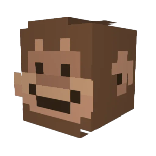 D3Rum Minecraft avatar head, 3D render