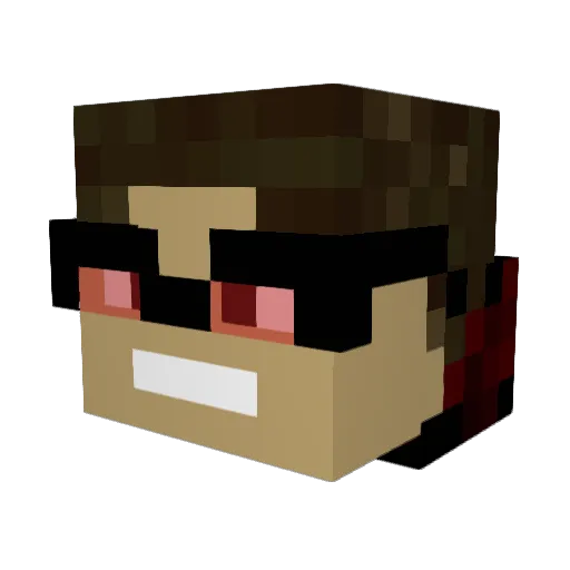 D3TeX Minecraft avatar head, 3D render