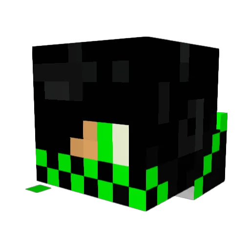D3VN Minecraft avatar head, 3D render