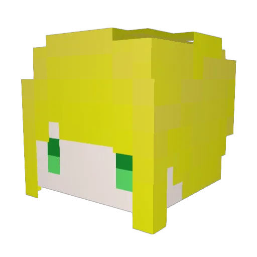 D3X3T444 Minecraft avatar head, 3D render