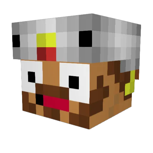 D3XT3R_io Minecraft avatar head, 3D render