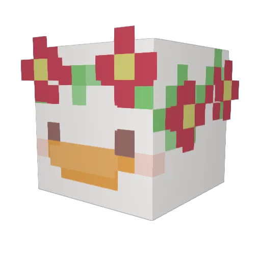 D3arFlxw3r Minecraft avatar head, 3D render