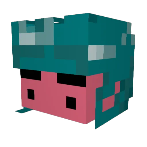 D3arFriend Minecraft avatar head, 3D render