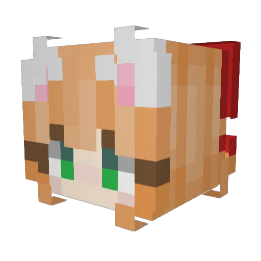 D3cSn0w Minecraft avatar head, 3D render