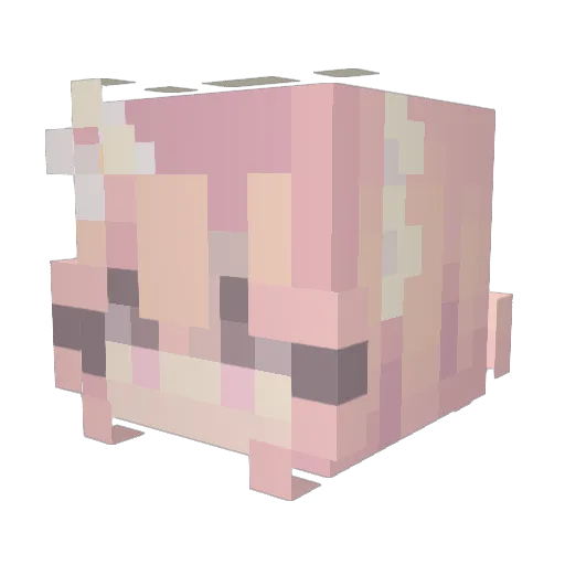 D3dBeet Minecraft avatar head, 3D render