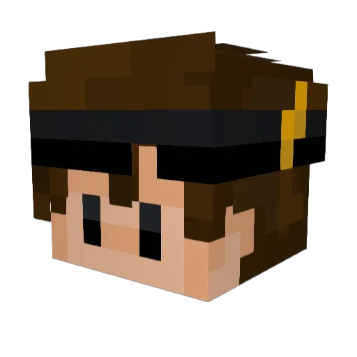 D3fau1tMode Minecraft avatar head, 3D render