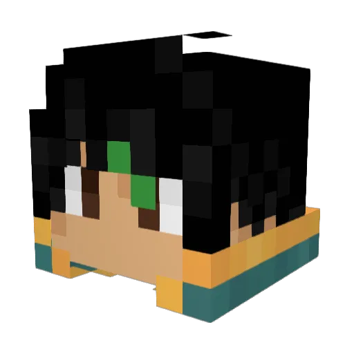 D3go365 Minecraft avatar head, 3D render