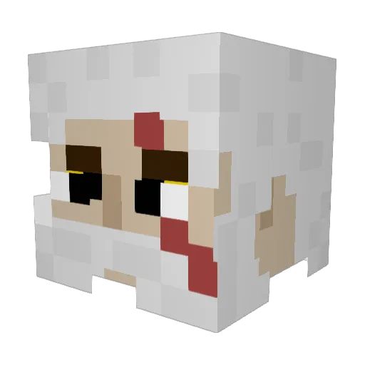 D3iwos Minecraft avatar head, 3D render