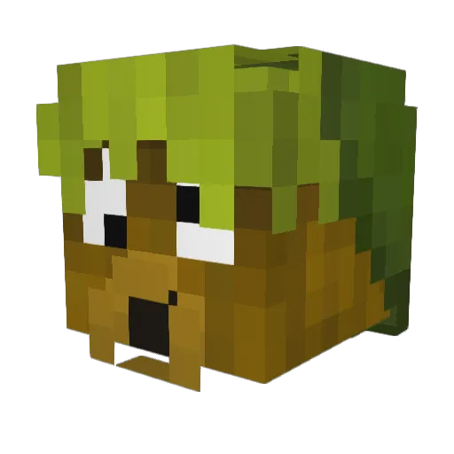 D3kuGamer Minecraft avatar head, 3D render