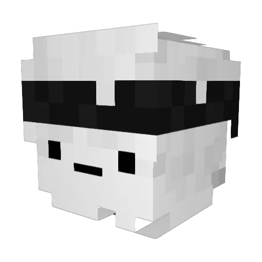 D3liciaa Minecraft avatar head, 3D render