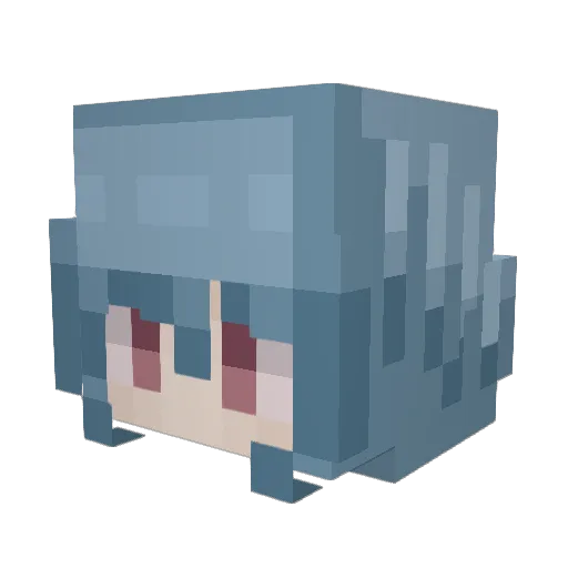 D3llwyn Minecraft avatar head, 3D render
