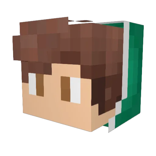 D3luke Minecraft avatar head, 3D render