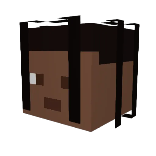 D3m0n1c_0 Minecraft avatar head, 3D render