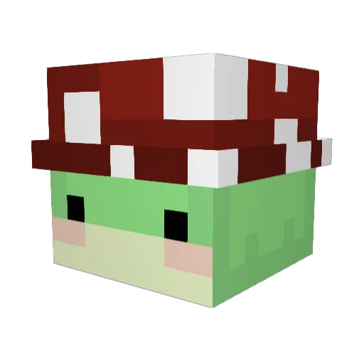 D3mon1as Minecraft avatar head, 3D render