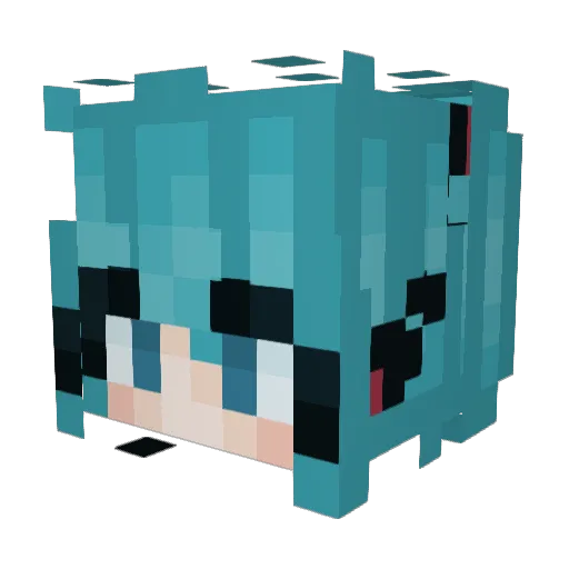 D3monIndustreis Minecraft avatar head, 3D render