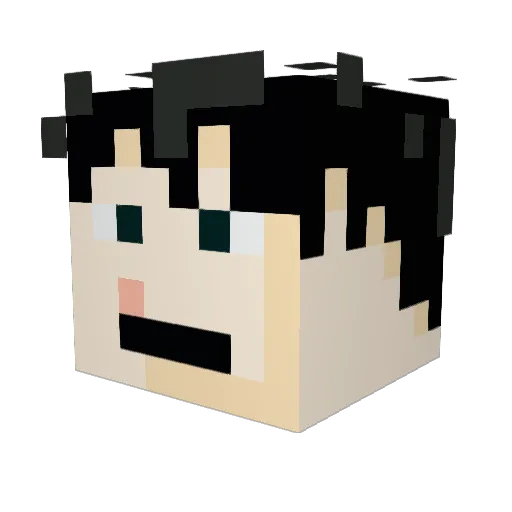 D3montime12 Minecraft avatar head, 3D render