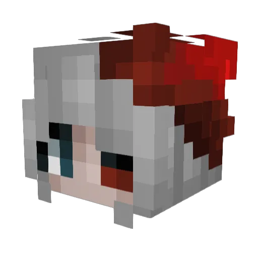 D3nese Minecraft avatar head, 3D render