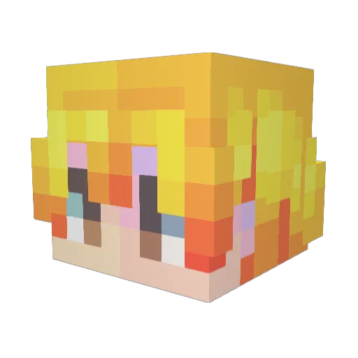 D3nvol Minecraft avatar head, 3D render