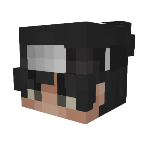 D3nyyy Minecraft avatar head, 3D render