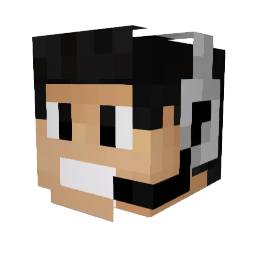 D3onas Minecraft avatar head, 3D render