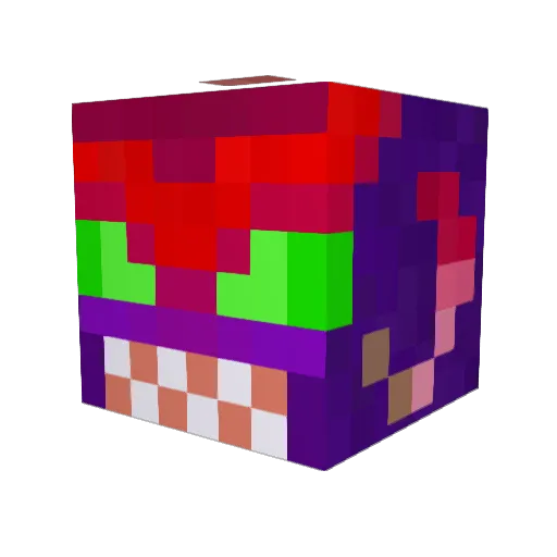 D3rEchte Minecraft avatar head, 3D render