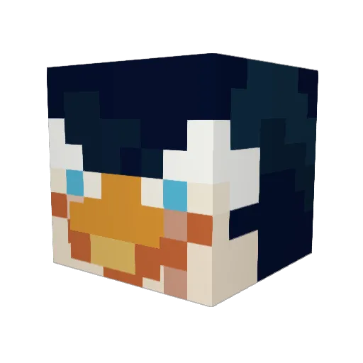 D3rEismann Minecraft avatar head, 3D render
