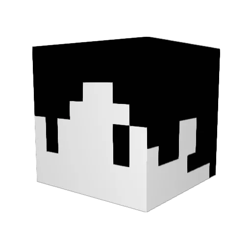 D3raq Minecraft avatar head, 3D render