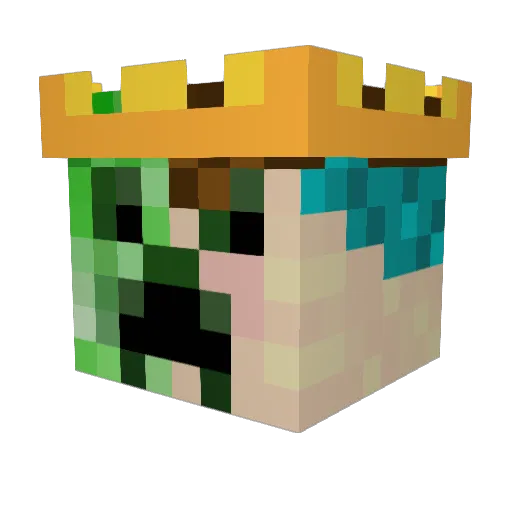 D3rk2009 Minecraft avatar head, 3D render